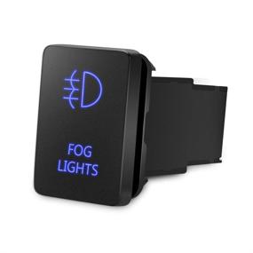 img 4 attached to 🚗 MICTUNING Backlit Fog Lights Symbol Push Button for Toyota - Blue, 1.28 x 0.87 inch Surface Size