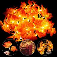 🍁 2 pack fall maple leaves string lights - 20 feet 40 led battery powered fairy autumn lights for holiday wedding party christmas thanksgiving garland decoration - waterproof christmas decoration lights логотип