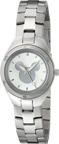 img 4 attached to 🌟 Add a Touch of Magic with Disney Women's W001908 Mickey Mouse Silver-Tone Watch