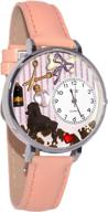 whimsical watches u0630007 groomer leather logo