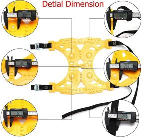 img 2 attached to Универсальные цепи премиум-класса для безопасности шин (набор из 6) - прочные и долговечные чехлы противоскольжения на все сезоны для автомобилей, внедорожников и пикапов - идеальны для чрезвычайных ситуаций и поездок на автомобиле.