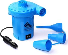 img 2 attached to 💨 Tidal Wake 12V DC Air Pump: Inflates & Deflates Inflatables 3x Faster - Perfect for Boat Towables, Pool Toys, Air Beds, and More! 10 Ft Cord - 1,000 Liters of Air Per Minute