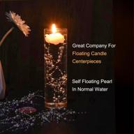 💎 teasu 12pcs silver pearl string - ideal for elegant wedding centerpieces, vase fillers, and stunning floating candle decor logo