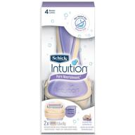 🥛 schick intuition women's razor with coconut milk and almond oil, 1 handle and 2 refills for pure nourishment logo