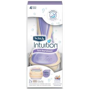 img 4 attached to 🥛 Schick Intuition Women's Razor with Coconut Milk and Almond Oil, 1 Handle and 2 Refills for Pure Nourishment