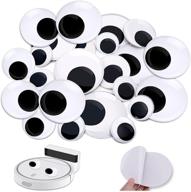 👀 vibrant self-adhesive googly eyes set - 16 pcs, 2-4 inch large sticky craft wiggle eyes for home decor, parties, and christmas tree decorations logo