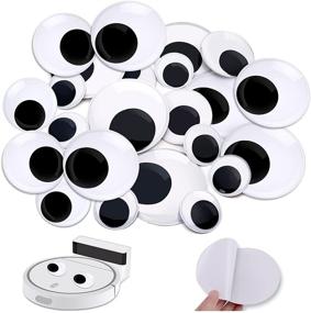 img 4 attached to 👀 Vibrant Self-Adhesive Googly Eyes Set - 16 PCS, 2-4 Inch Large Sticky Craft Wiggle Eyes for Home Decor, Parties, and Christmas Tree Decorations