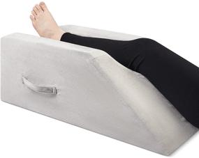 img 4 attached to OasisSpace Leg Support and Elevation Pillow: Ultimate Pain Relief after Surgery, Injury, or Swelling - Enhance Circulation and Comfort with Memory Foam - Ideal for Knee, Ankle, and Foot Recovery - Washable Cover