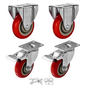 img 4 attached to Superior Stationery Caster Wheels with Polyurethane Hardware: Ensuring Optimal Performance and Durability