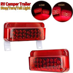 img 4 attached to 🚐 Rectangular RV Exterior Light with License Plate Holder - 53 LED RV Tail Light for Trailer, Camper, Tractor, etc. - LED Tail Brake Lights for Better Visibility