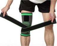 🏋️ minilujia knee brace - compression fit support for men and women - joint pain compression sleeve - non-slip for running, hiking, soccer, basketball - meniscus tear arthritis - single (green, xl) логотип