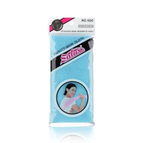 img 1 attached to 🧽 SALUX Japanese Beauty Skin Bath Wash Cloth/Towel in Blue - Nylon Fabric