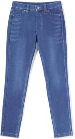 img 2 attached to HUE Girls Ultra Leggings Indigo: Trendy and Comfy Girls' Clothing for Style-conscious Kids