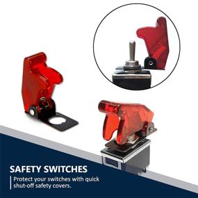 img 2 attached to 🔴 Enhance Safety with MGI SpeedWare Red Flip Covers for Toggle Bat-Handle Switch 5-Pack