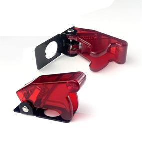 img 1 attached to 🔴 Enhance Safety with MGI SpeedWare Red Flip Covers for Toggle Bat-Handle Switch 5-Pack