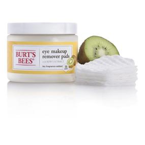 img 2 attached to 💄 Burt's Bees Eye Makeup Remover Pads, 35 Count, Triple Pack