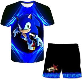 img 2 attached to Fadyard Breathable Ultra Thin Sports Sonic 2 Boys' Clothing Sets: Superior Comfort and Performance