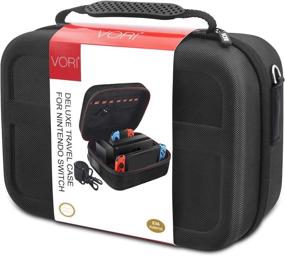 img 4 attached to 🎮 VORI Carrying Case for Nintendo Switch/Switch OLED (2021) - Protective Portable Travel Case Storage Shell for Console, Pro Controller, and Accessories - Black