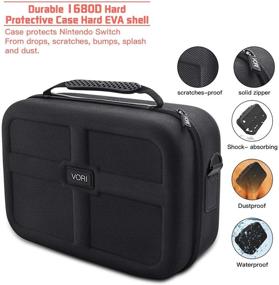 img 2 attached to 🎮 VORI Carrying Case for Nintendo Switch/Switch OLED (2021) - Protective Portable Travel Case Storage Shell for Console, Pro Controller, and Accessories - Black