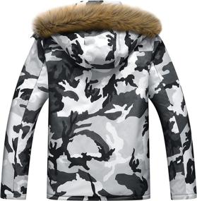 img 3 attached to Warm and Waterproof Men's Winter Snow Coat with Hood for Skiing and Work