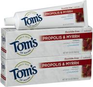 tom's of maine antiplaque with propolis & myrrh paste, cinnamint - 5.5 oz - 2 pk: natural oral care solution logo