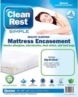 🛏️ cleanrest simple queen zippered mattress encasement - hypoallergenic - patented zipper security (fits 12 inches height) logo