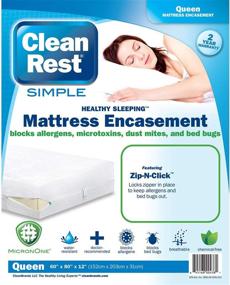 img 4 attached to 🛏️ CleanRest SIMPLE Queen Zippered Mattress Encasement - Hypoallergenic - Patented Zipper Security (Fits 12 inches height)