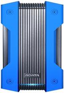 💪 adata hd830 4tb extreme durable portable hard drive, usb 3.1, aluminum/silicone construction, black/blue logo