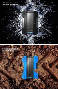 img 1 attached to 💪 ADATA HD830 4TB Extreme Durable Portable Hard Drive, USB 3.1, Aluminum/Silicone Construction, Black/Blue