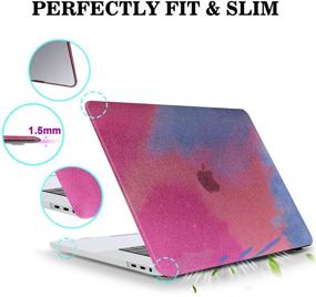 img 2 attached to 🌟 IMDCASE Glitter MacBook Air Case 13 Inch 2020 2021 2019 2018 Release A2337 M1 A2179 A1932, Compatible with Macbook Air, Hard Shell Laptop Case + 2 Keyboard Covers + Screen Protector