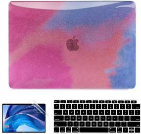 img 4 attached to 🌟 IMDCASE Glitter MacBook Air Case 13 Inch 2020 2021 2019 2018 Release A2337 M1 A2179 A1932, Compatible with Macbook Air, Hard Shell Laptop Case + 2 Keyboard Covers + Screen Protector