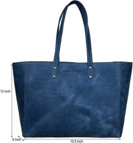 img 3 attached to 👜 Antonio Valeria Cognac Leather Shoulder Women's Handbag Set with Wallet - Ideal for Shoulder Bag Enthusiasts