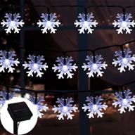 🌟 23ft solar snowflake string lights: 50 leds, 8 modes for christmas indoor outdoor decorations логотип