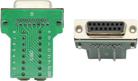 img 2 attached to 🔌 CERRXIAN DB15 Breakout Connector - Female Solderless Serial to Screw Wiring Terminal Signal Module - Breakout PCB Board with Plastic Case & Screws Nuts - Black (FN)