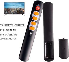 img 1 attached to Universal Remote Control with Large Buttons - Smart TV STB DVD DVB HiFi VCR Controller (Orange)