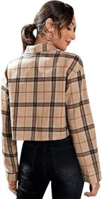 img 3 attached to Verdusa Womens Shoulder Overshirt Multicolored Women's Clothing for Coats, Jackets & Vests
