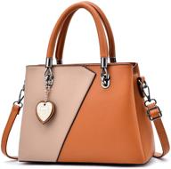 👜 chic contrast stitching: top handle women's handbags & wallets with shoulder strap logo