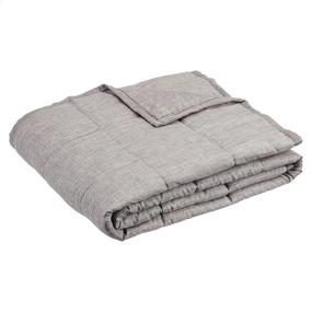 img 1 attached to 🛏️ Amazon Basics Weighted Blanket with Minky Duvet Cover - 20lb, 48x72", Dark Grey/Grey: Ultimate Comfort and Quality