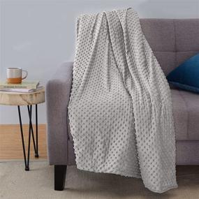img 4 attached to 🛏️ Amazon Basics Weighted Blanket with Minky Duvet Cover - 20lb, 48x72", Dark Grey/Grey: Ultimate Comfort and Quality