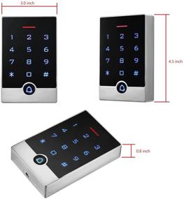 img 3 attached to 🔒 Highly Secure RFID Door Access Control Keypad with ID Key Fobs - Stand-Alone Controller for Gate Opener and Entry Gate - Waterproof Zinc Alloy Metal Construction