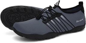 img 4 attached to Racqua Diving Water Shoes Barefoot Men's Shoes for Athletic