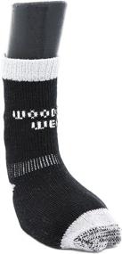 img 4 attached to Enhanced Traction Socks for Dogs - Woodrow 🐾 Wear Power Paws Advanced, Black & Gray, Greyhound XS, 7-15#