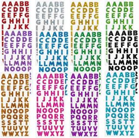 img 4 attached to Winorda Glitter Alphabet Stickers Adhesive Scrapbooking & Stamping