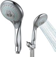 high-pressure 4.7-inch high flow shower head with handheld, 5 🚿 spray settings, 70-inch stainless steel shower hose, adjustable bracket, chrome finish logo