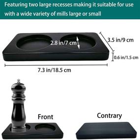 img 3 attached to 🧂 Wooden Tray for Salt and Pepper Mills