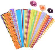 🌸 flower quilling paper strips craft kit - odetojoy 40pcs, 8 patterns for scrapbooking with embossing ball stylus tool logo