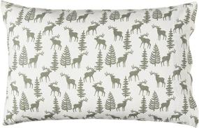 img 3 attached to 🛏️ Brielle Home Flannel Sheet Set - Soft, Warm & Cozy Cotton Bedding with Elastic Deep Pockets - Queen Size, Modern Chic Design, Deer Ivory