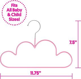 img 3 attached to Adorable Cloud Hangers for Kids' Clothes - Pink, 👶 Cloud-Shaped Hangers for Infant & Toddler Closet Organization (20 Pack)