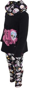 img 3 attached to 👧 Exclusive Halloween Legging Set | Oh Sugar Skulls | Unique Baby Girl's 3pc Collection