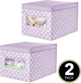 img 3 attached to 🏠 Kids' Home Store - MDesign Stackable Fabric Storage Organizer